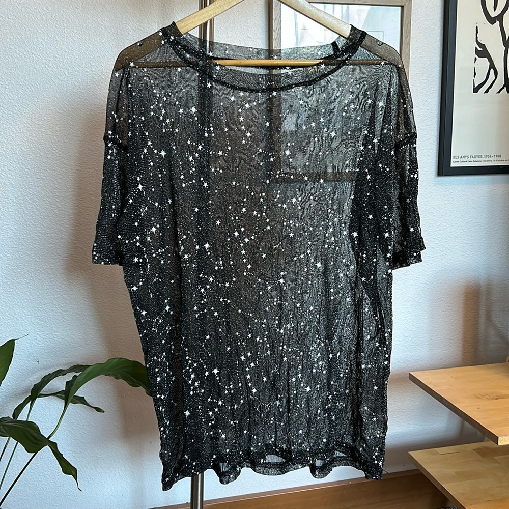 Fun shimmery star constellation shirt